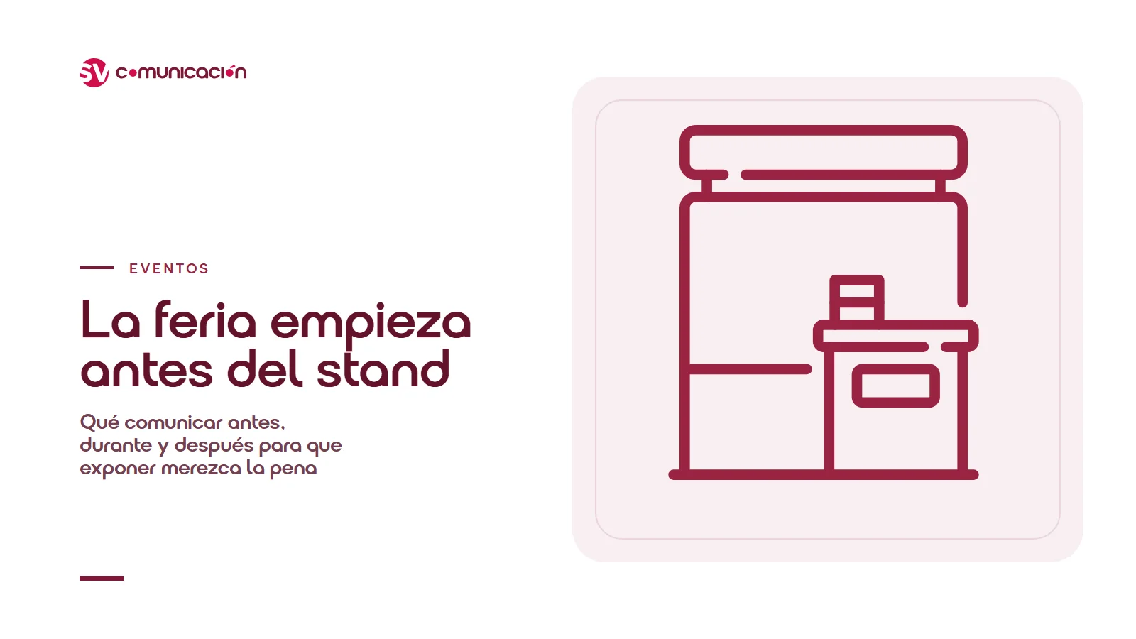 Icono de un stand de exposición que ilustra la comunicación para una feria en Albacete