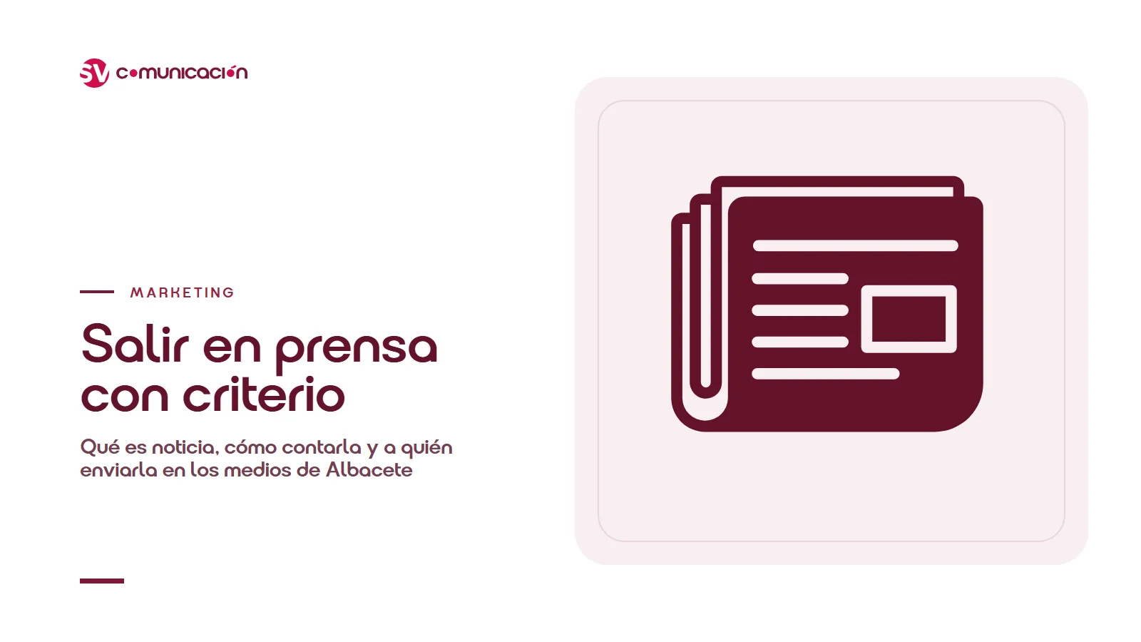 Icono de un periódico que ilustra el gabinete de prensa en Albacete